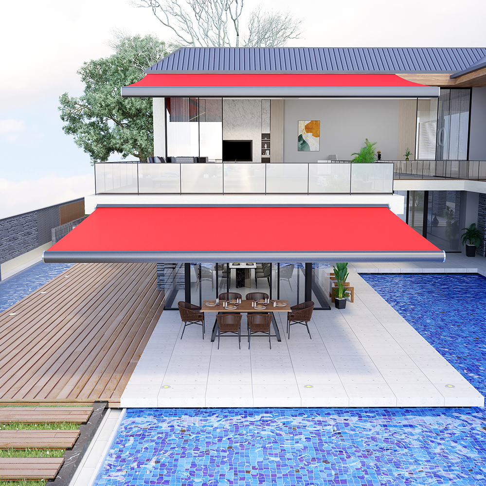 Flip over louver pavilion